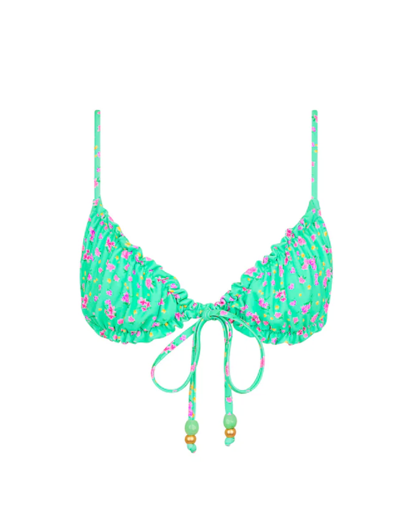 Ruched Bow Bralette Bikini Top S-XL