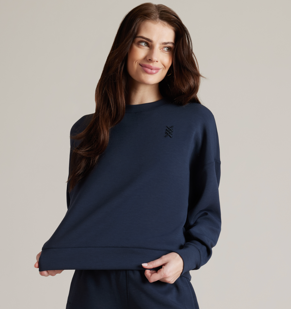 DreamGlow™ Crew Neck- Navy Blue 3 LEFT M, L & XL