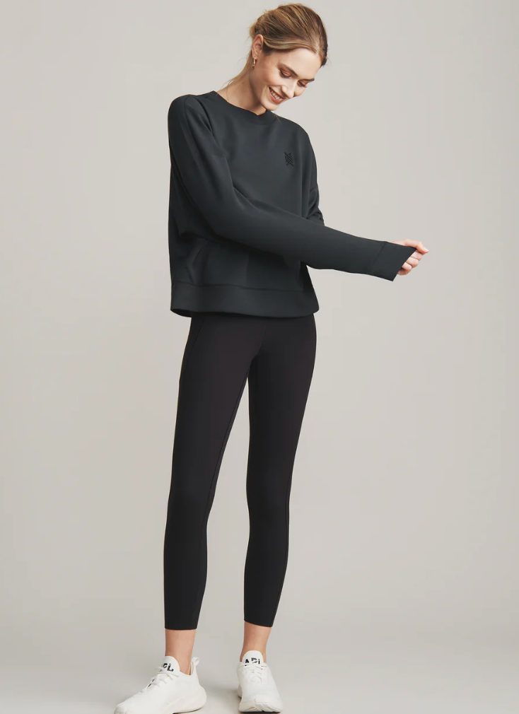 DreamGlow™ Crew Neck- Heather Black 2 LEFT L & XL