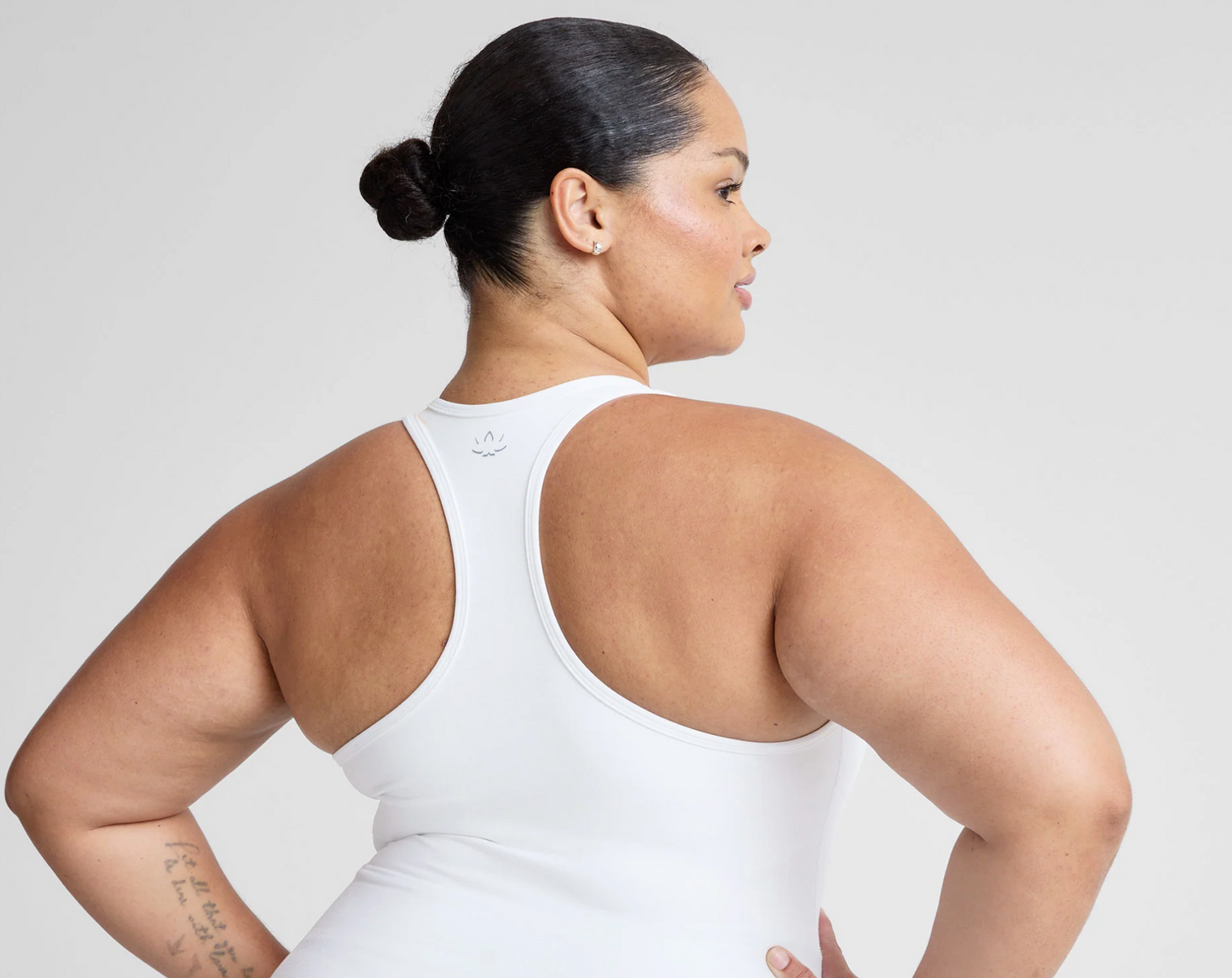 Spacedye Step Up Racerback Tank - Cloud White 1X-4X