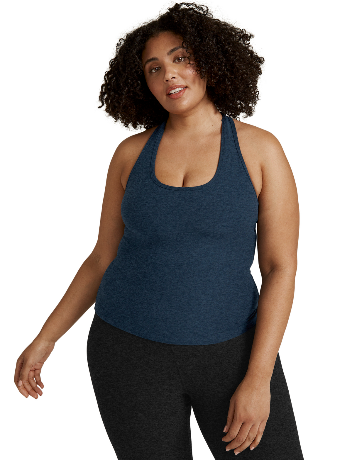 Spacedye Step Up Racerback Tank - Nocturnal Navy 1X-4X