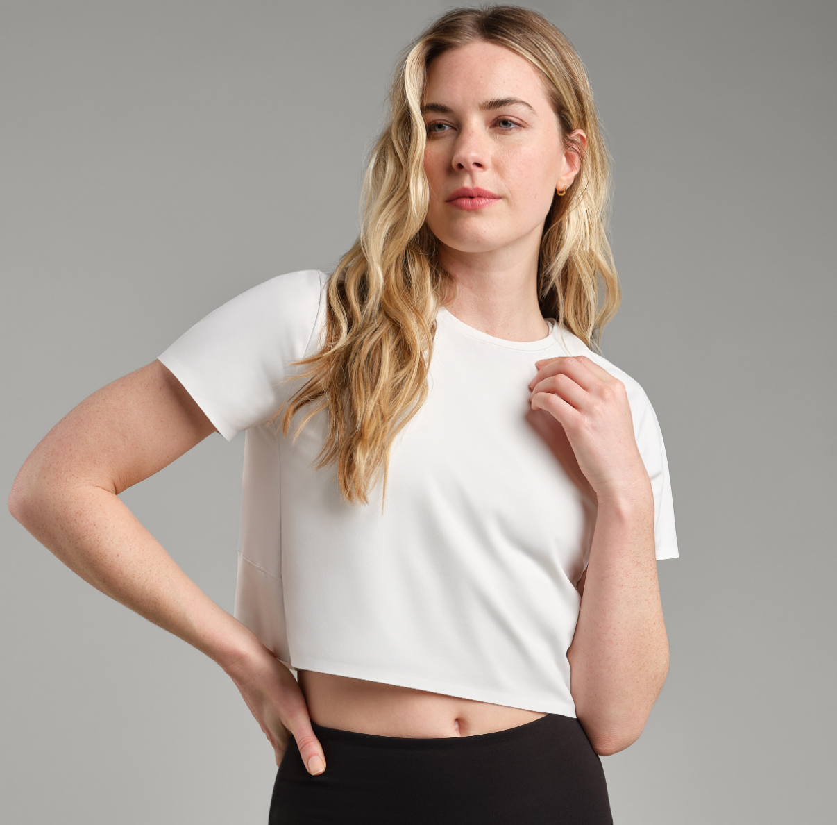 Serene Cropped Tee- White XS-XL