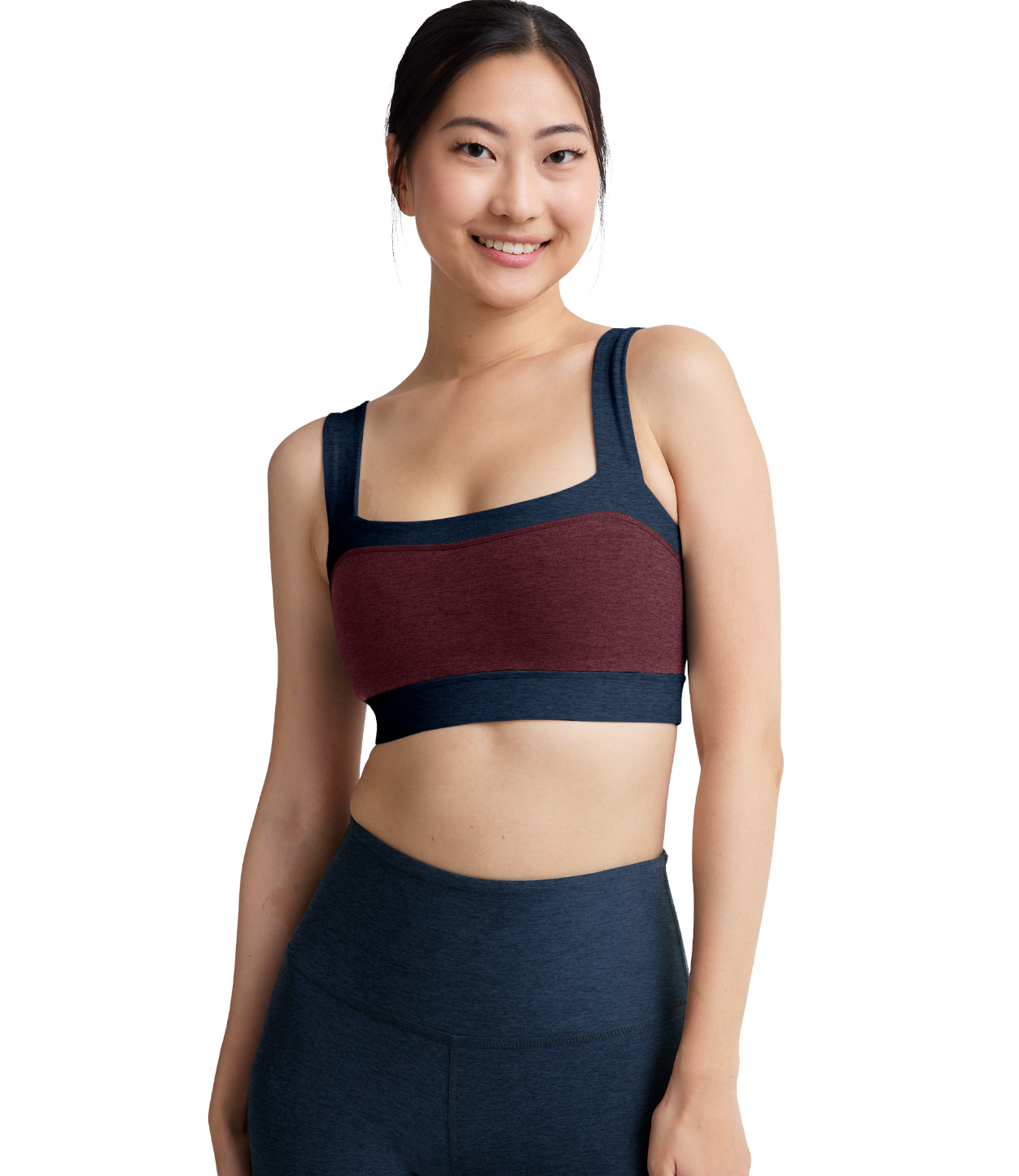 Spacedye Horizon Colorblock Bra - Midnight Burgundy/Nocturnal Navy XS-XL