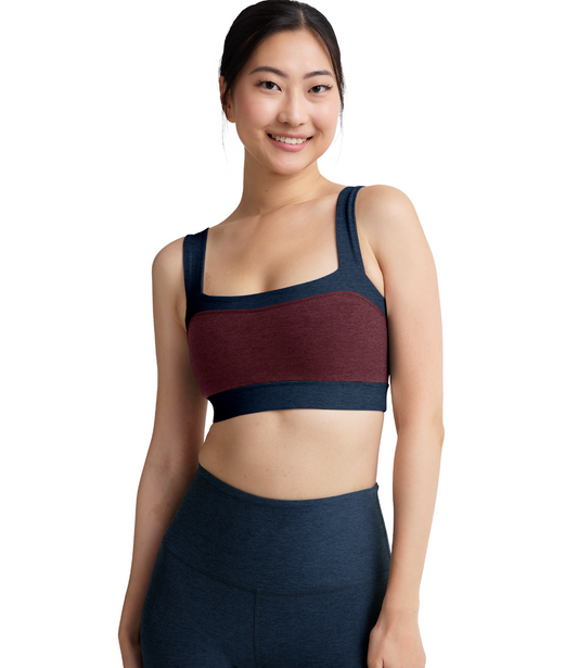 Spacedye Horizon Colorblock Bra - Midnight Burgundy/Nocturnal Navy XS-XL