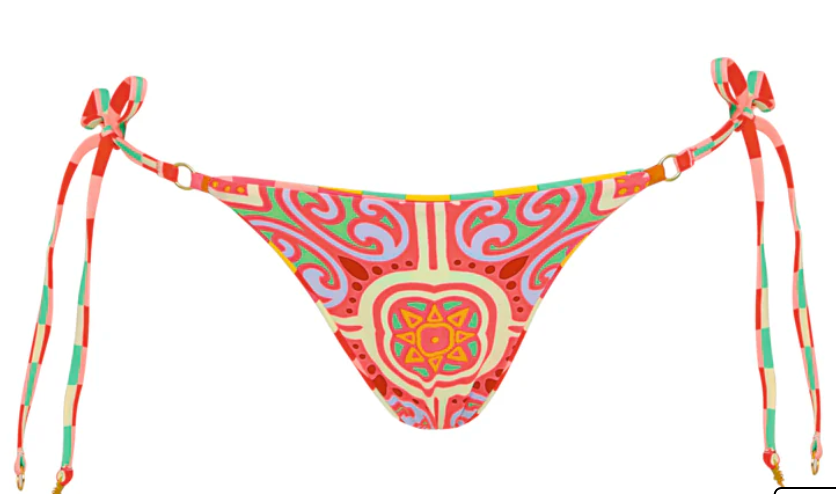 Golden Gambit Oahu Low Rise Tie Side Bikini Bottom (Reversible) S-L