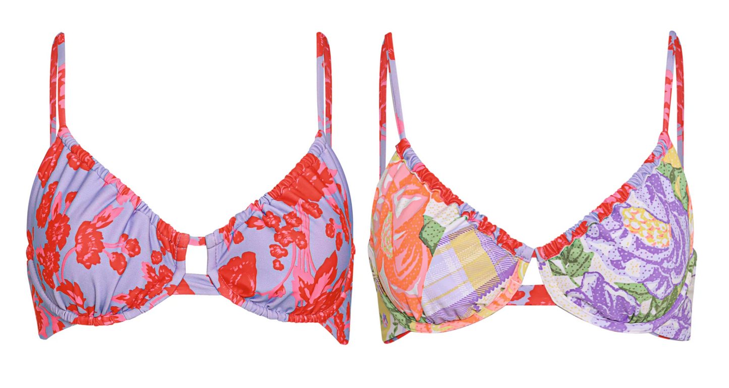 Lavender Dream Jady Unmolded Underwire Bikini Top XS-L