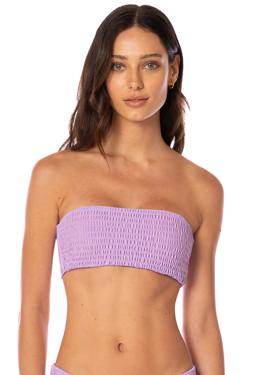 Purple Lavender Artemis Strapless Bandeau Bikini Top (Reversible) XS-L
