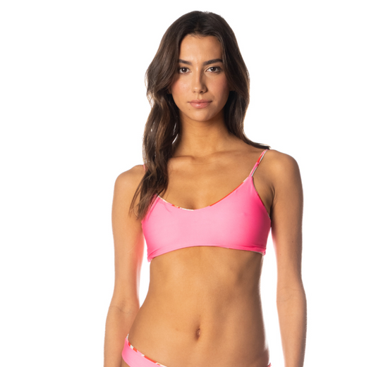 Floral Rush Lanai Classic Bralette Bikini Top (Reversible) XS- XL