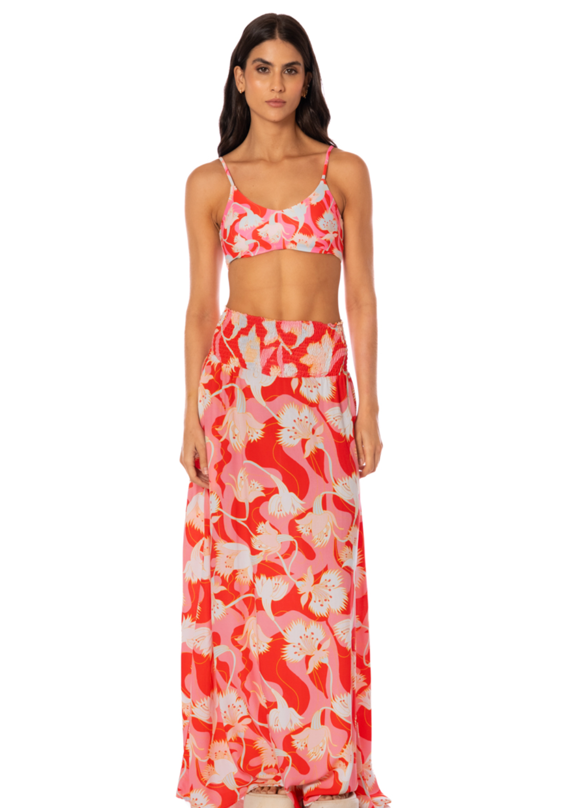 Floral Rush Aubrey Long Skirt Cover Up S-XL
