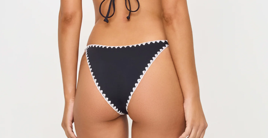 Zahra Bikini Bottom - Black-Cream XS-XL