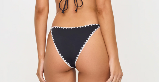 Zahra Bikini Bottom - Black-Cream XS-XL