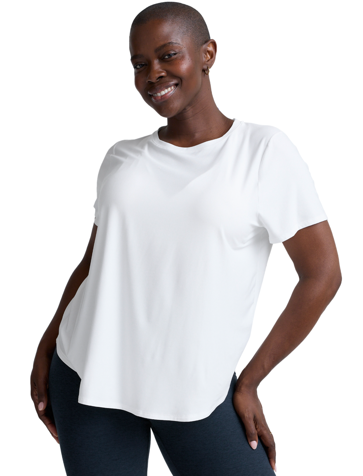 Featherweight On The Down Low Tee- Cloud White 1X-4X