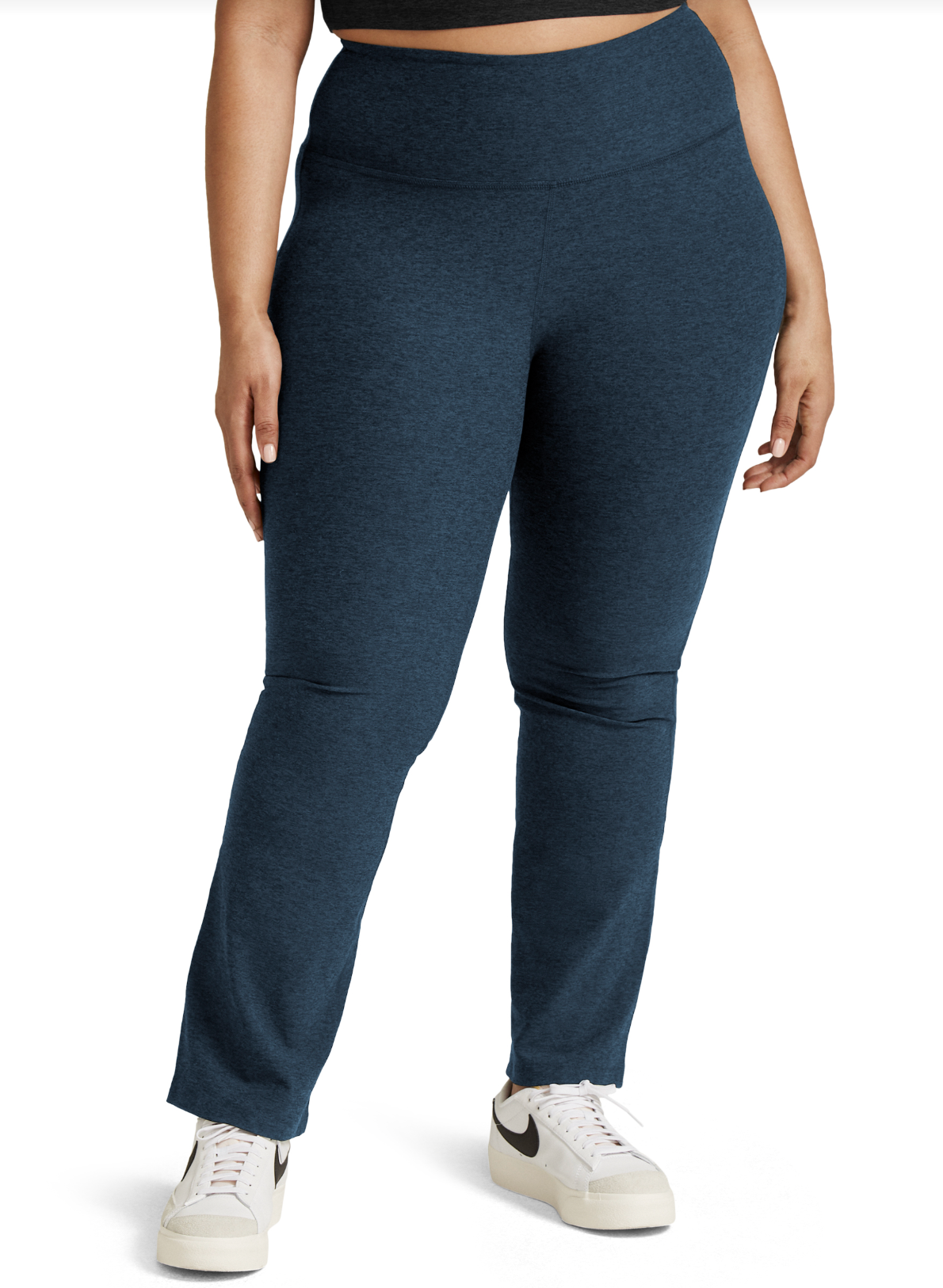 Spacedye Practice High Waisted Bootcut Pant-Nocturnal Navy 1X-4X