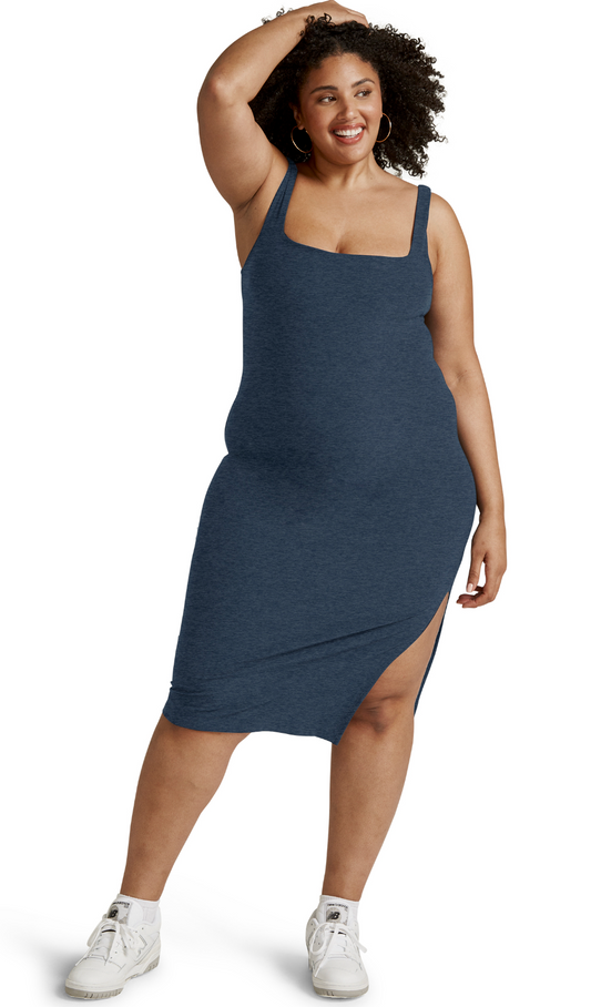 Spacedye Icon Midi Dress - Nocturnal Navy 1X-4X