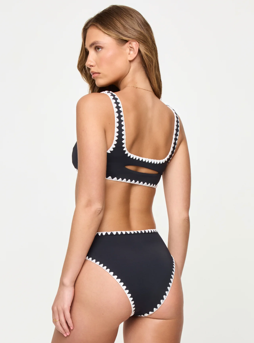 Savannah Bikini Bottom - Black-Cream XS-XL