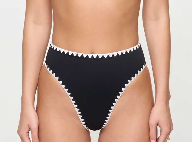 Savannah Bikini Bottom - Black-Cream XS-XL
