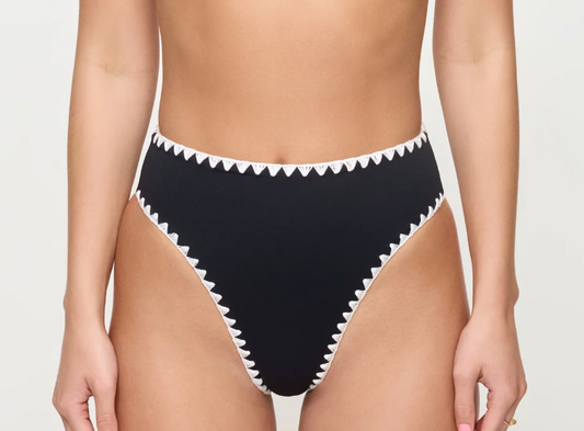 Savannah Bikini Bottom - Black-Cream XS-XL