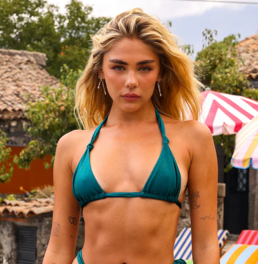 Soft Knot Halter Bikini Top - Laguna Haze XS-3XL