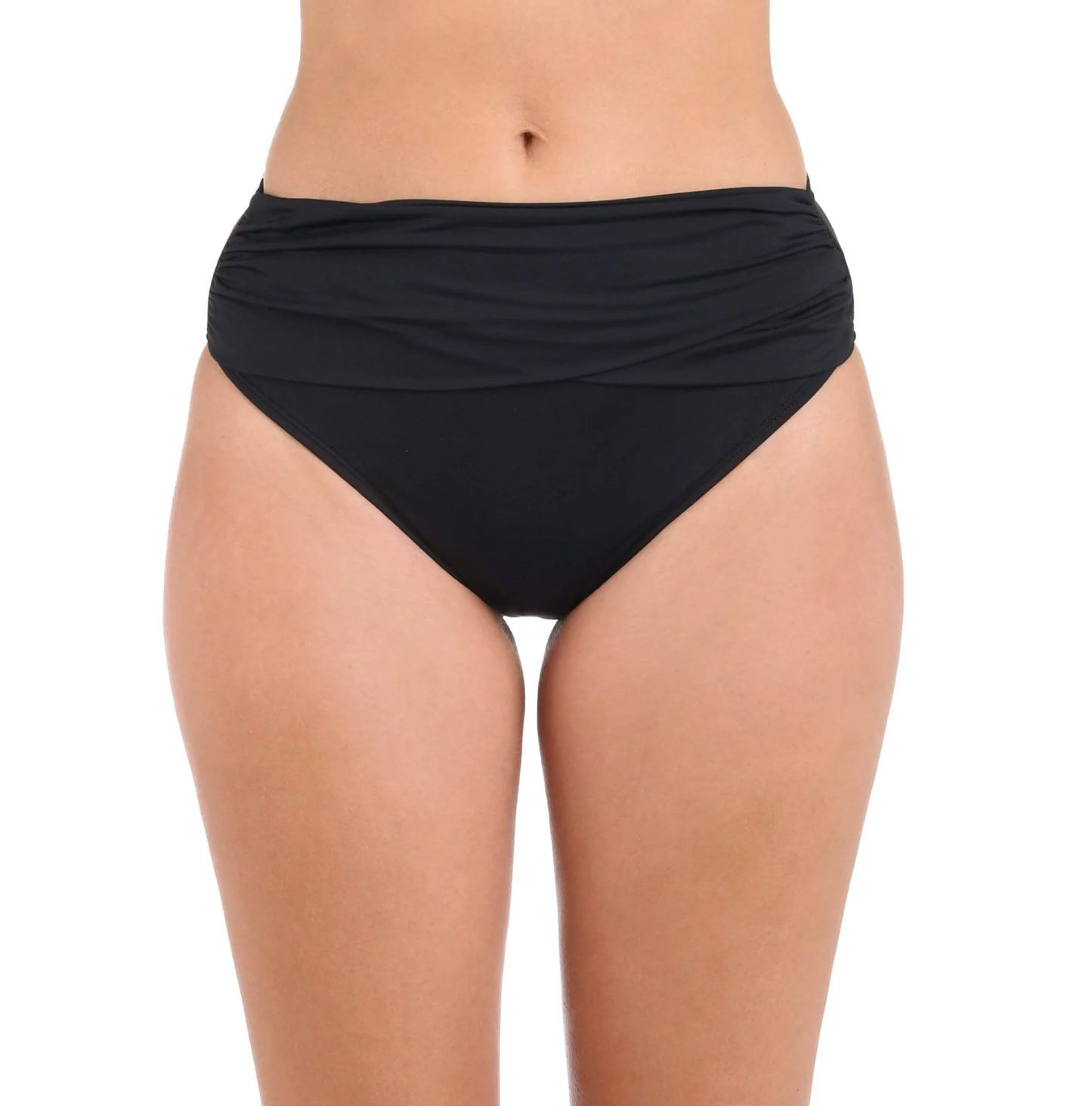 Island Goddess Mid-Waist Sash Band Bottom - Black 4-16