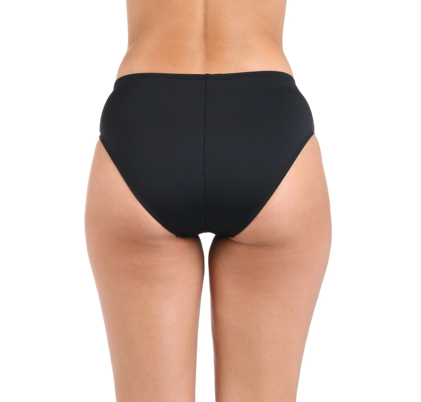 Island Goddess Mid-Waist Sash Band Bottom - Black 4-16