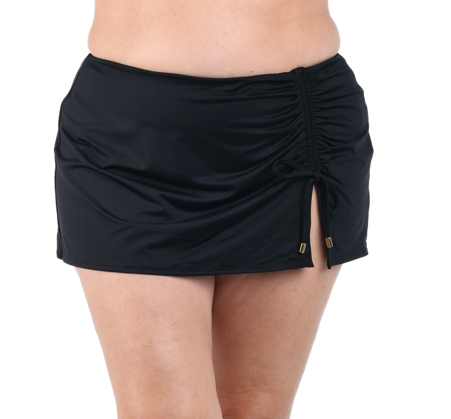 Island Goddess Adjustable Tunnel Skirted Bottom - Black 16W-22W