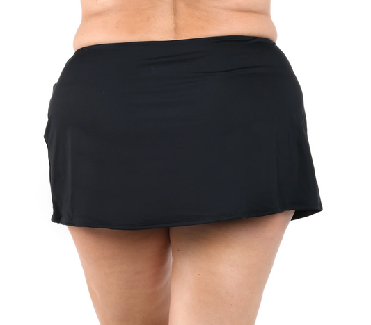 Island Goddess Adjustable Tunnel Skirted Bottom - Black 16W-22W