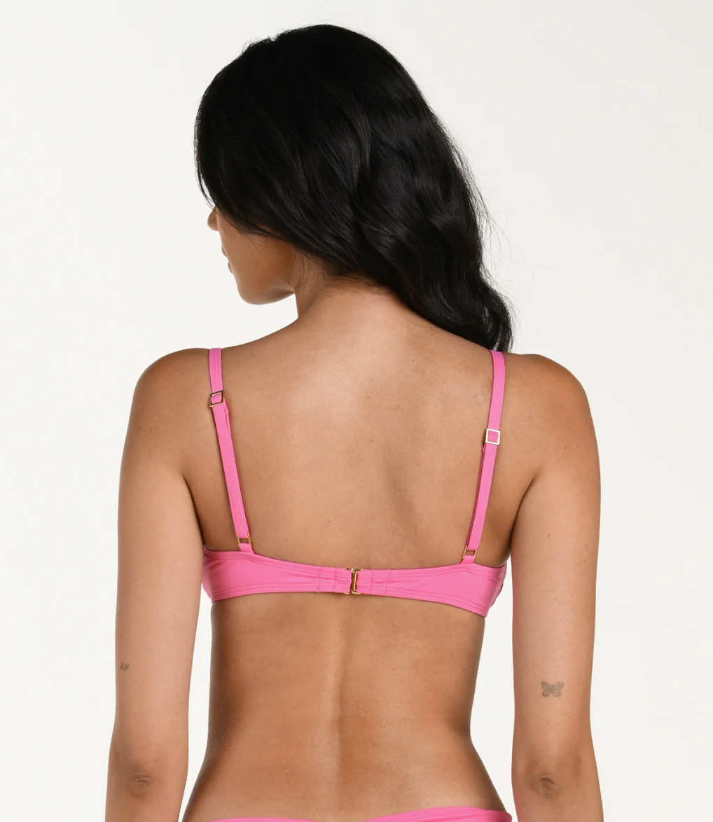 Island Goddess Over The Shoulder Wrap Top - Rose Pink 2-16