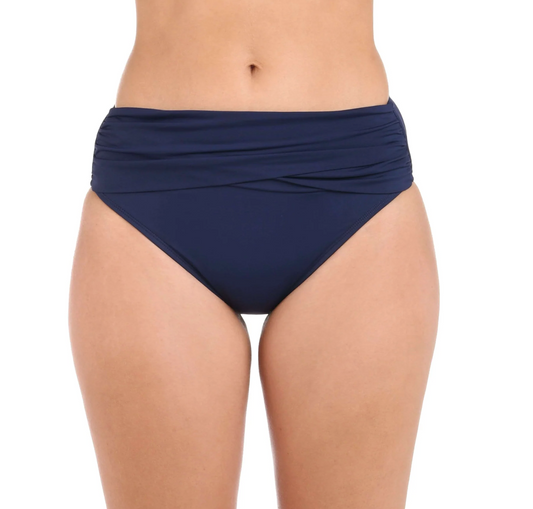 Island Goddess Mid-Waist Sash Band Bottom - Indigo 4-16