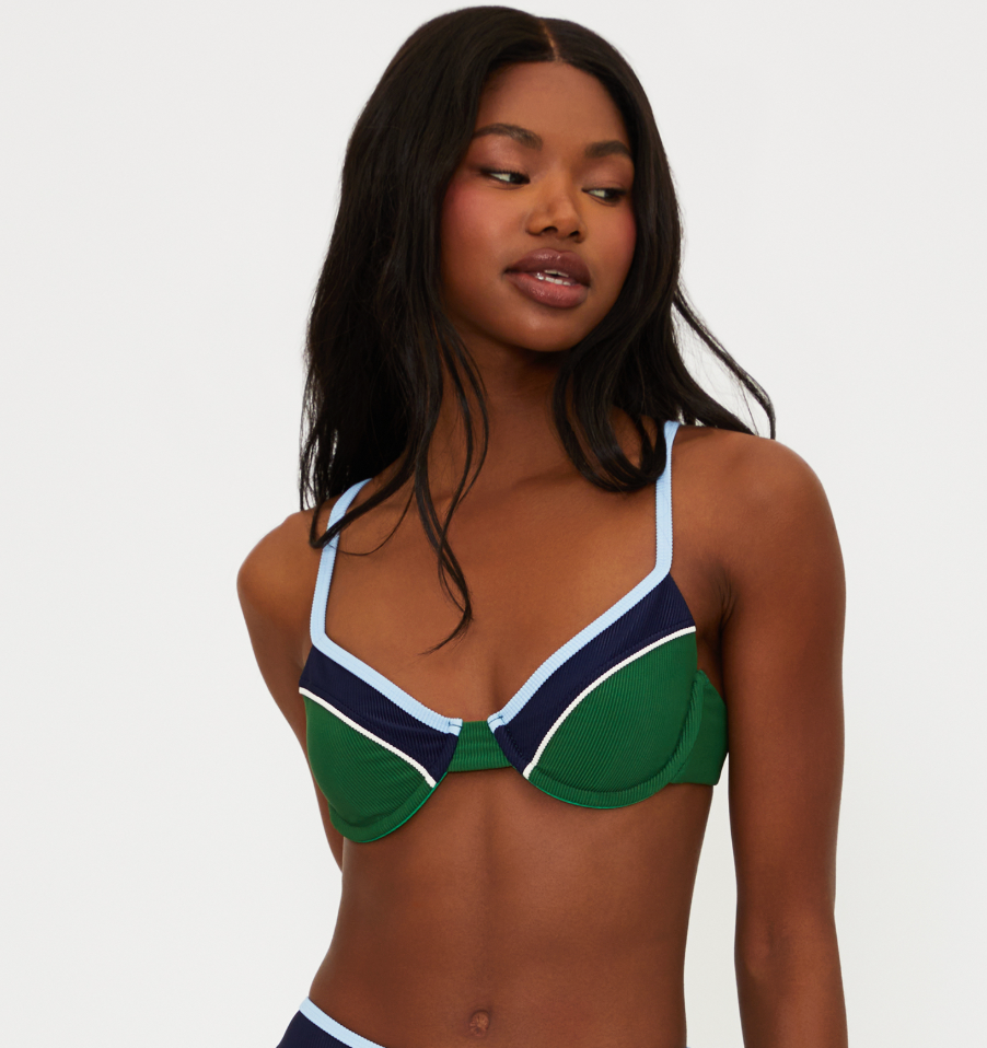 Addyson Bikini Top - Ivy Colorblock S-L