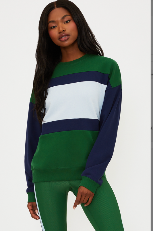 Devyn Oversized Sweatshirt - Ivy Colorblock XS-XL