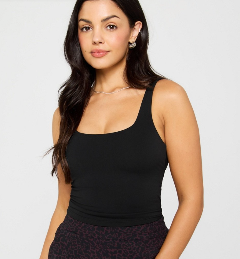 PureLuxe Built-In Bra Tank -  Black XS-XL