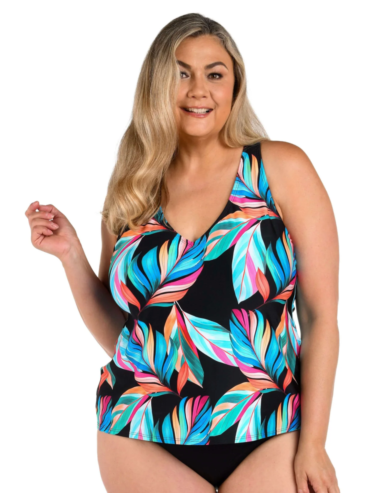 Underwire Crossback Tankini - Moonlit Leaf 16W-22W