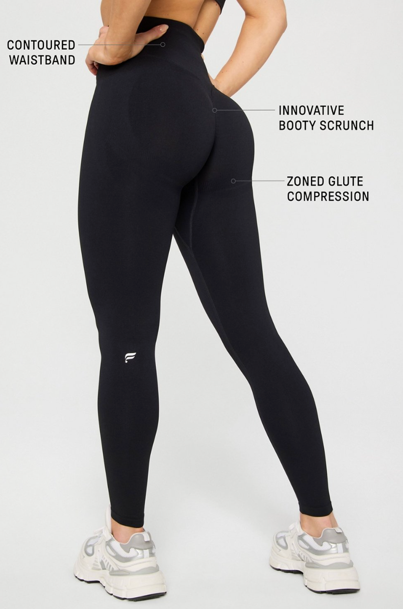 Seamless Scrunch High-Waisted Legging - Black XS-2X