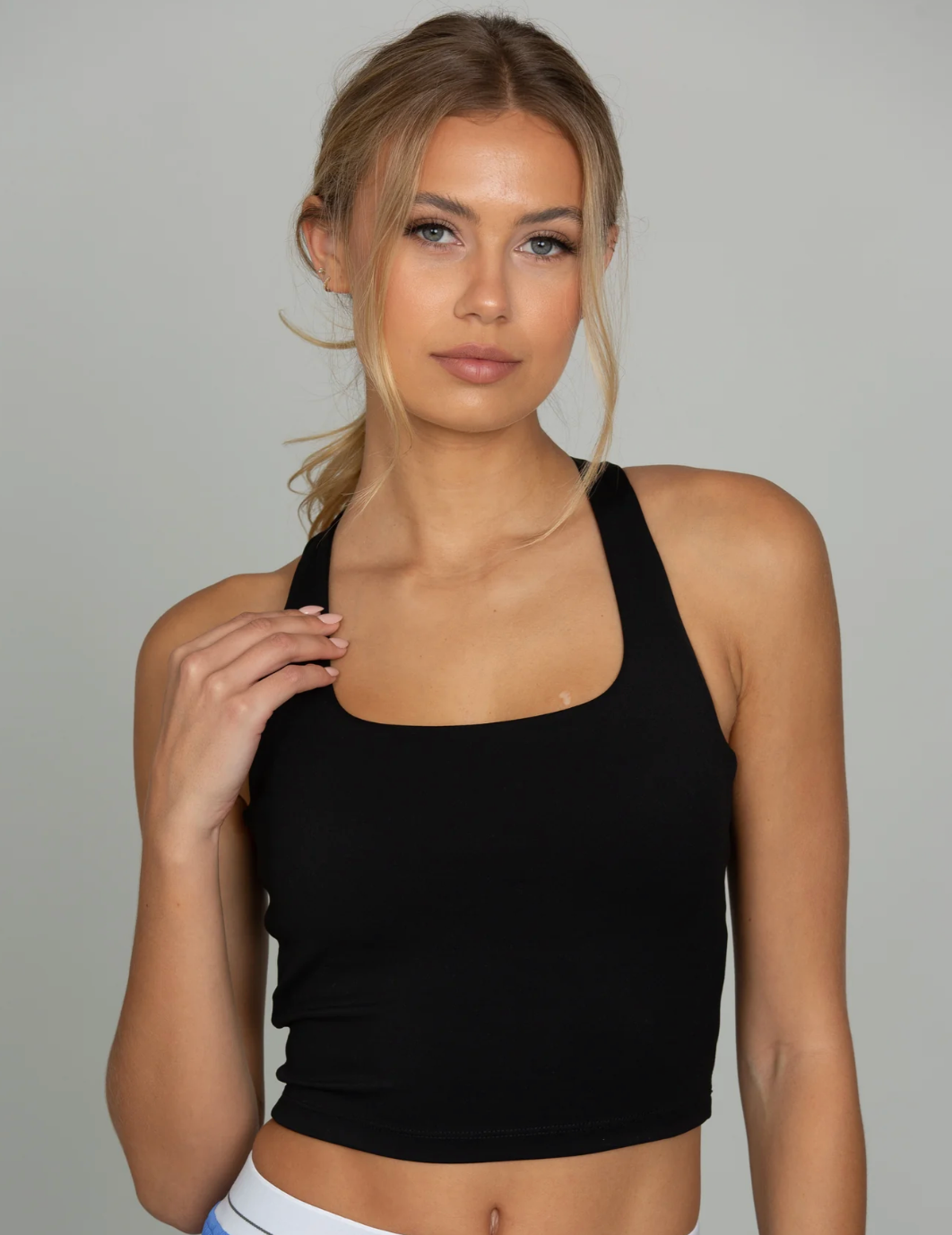 Criss Cross Back Yoga Tank- Black XS-XXL