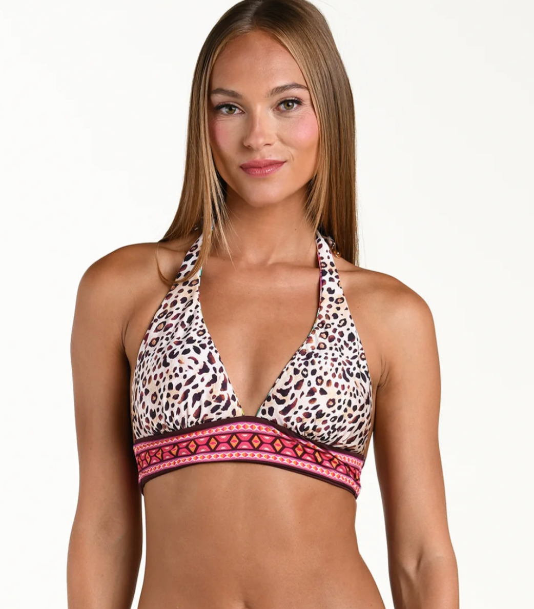Paradise Heat Reversible Banded Halter Top 2-14