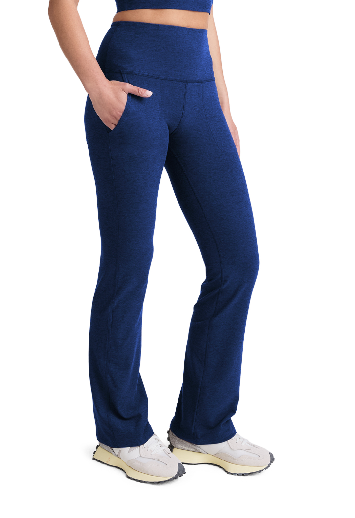 Spacedye High Waisted Practice Pocket Bootcut Pant 31" - Marine Blue