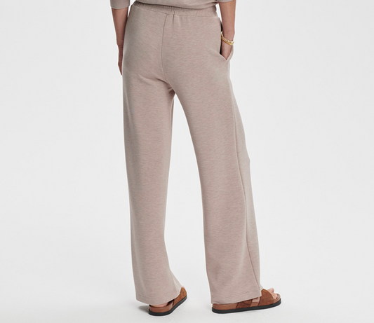 The Wide Leg Pant 30" - Taupe Marl
