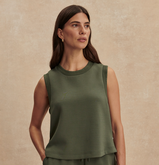 Shea Crop Tank - Thyme