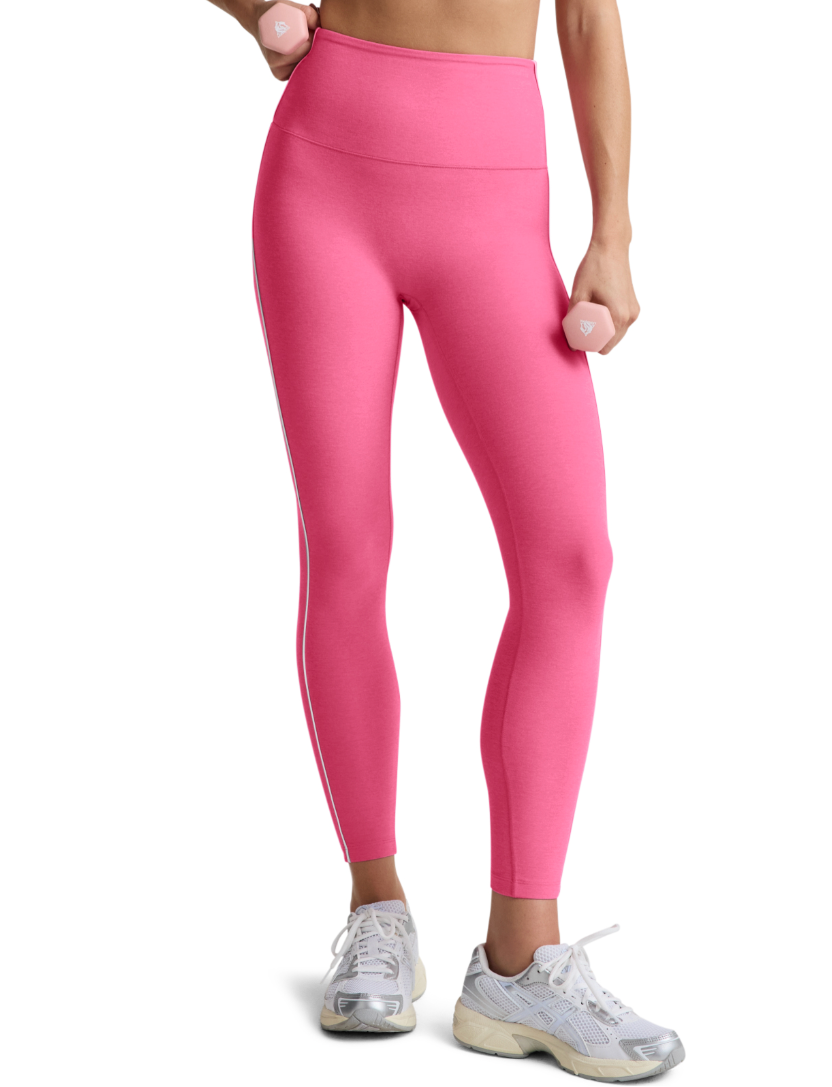 Spacedye™ Streamline Midi Legging - Luscious Pink Heather