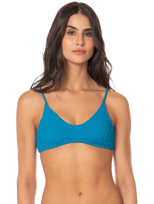 Lagoon Fog Liberties Classic Bralette Bikini Top Reversible