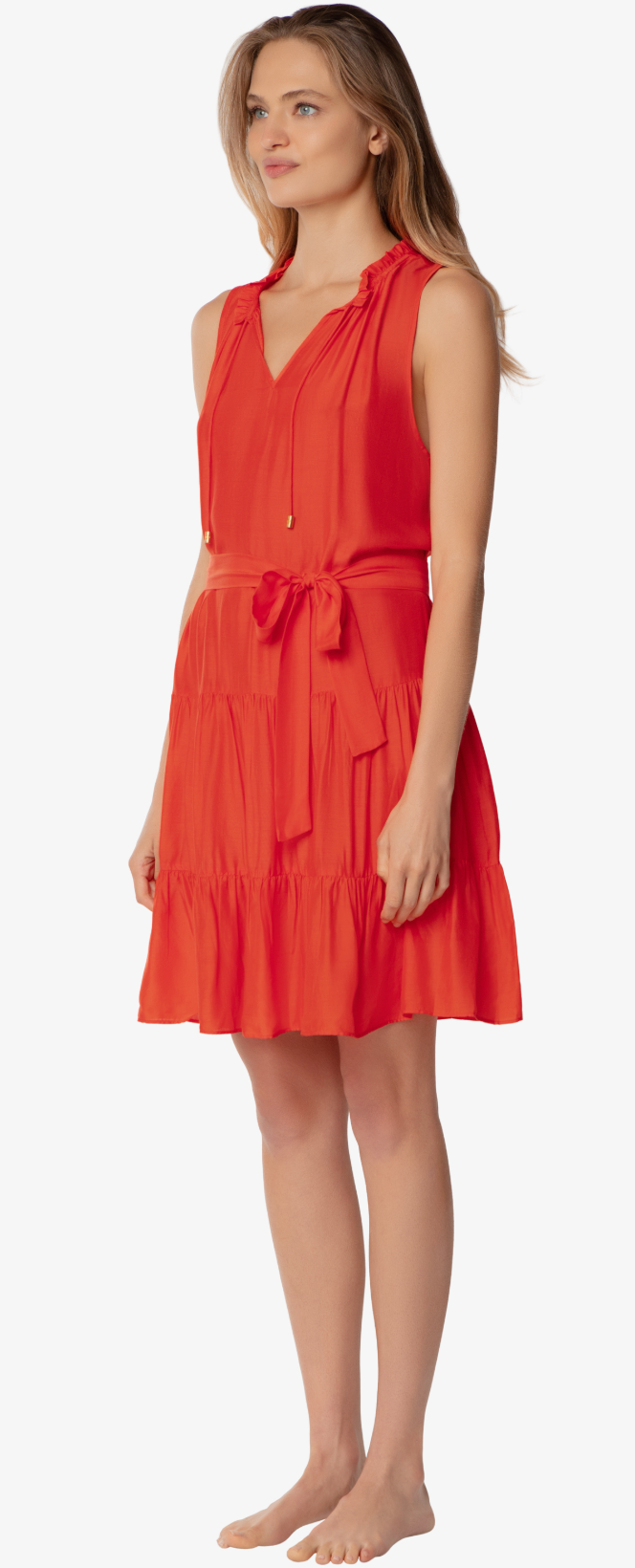 Sleeveless Dress/Cover Up with Belt