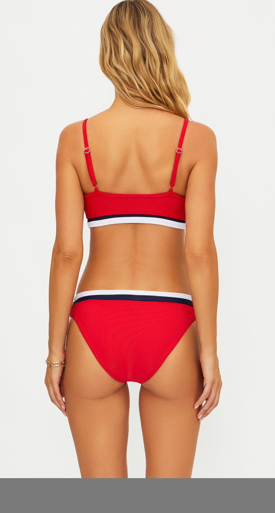 Saffron Bikini Bottom - Crimson Firework colorblock