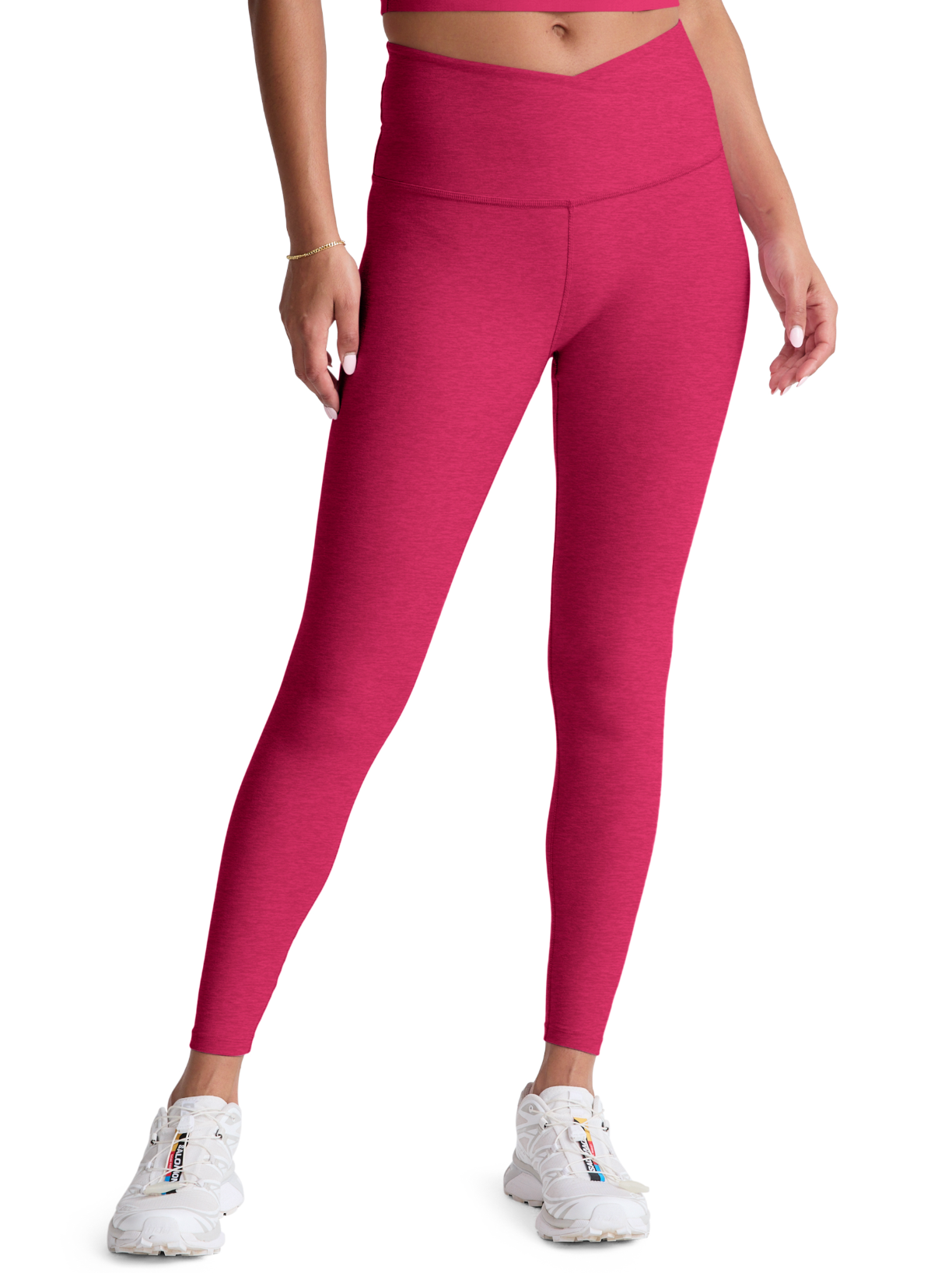 Spacedye™ At Your Leisure High Waisted Midi Legging- Berry