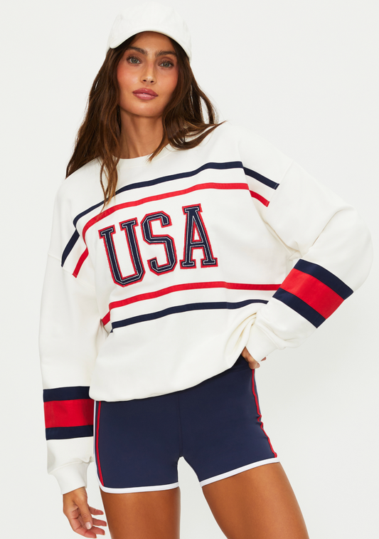 Devyn Oversized Sweatshirt Firework Colorblock
