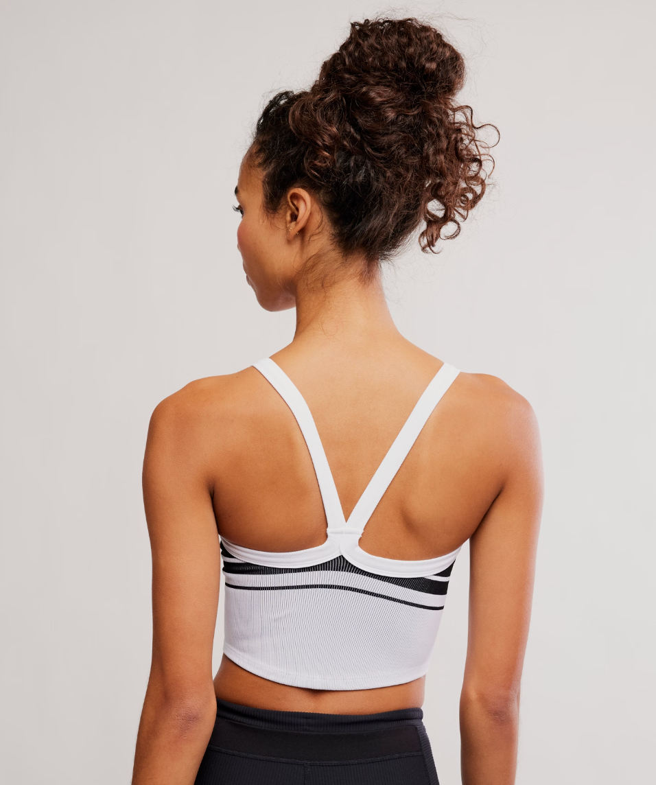 All Clear Striped Cami - Black/White Retro