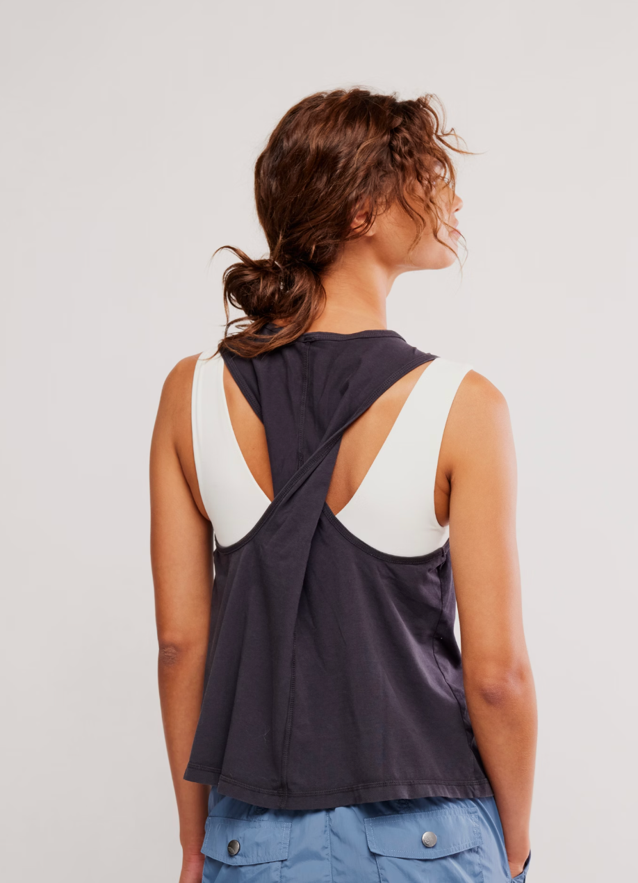 Hot Shot Twist Tank - Black