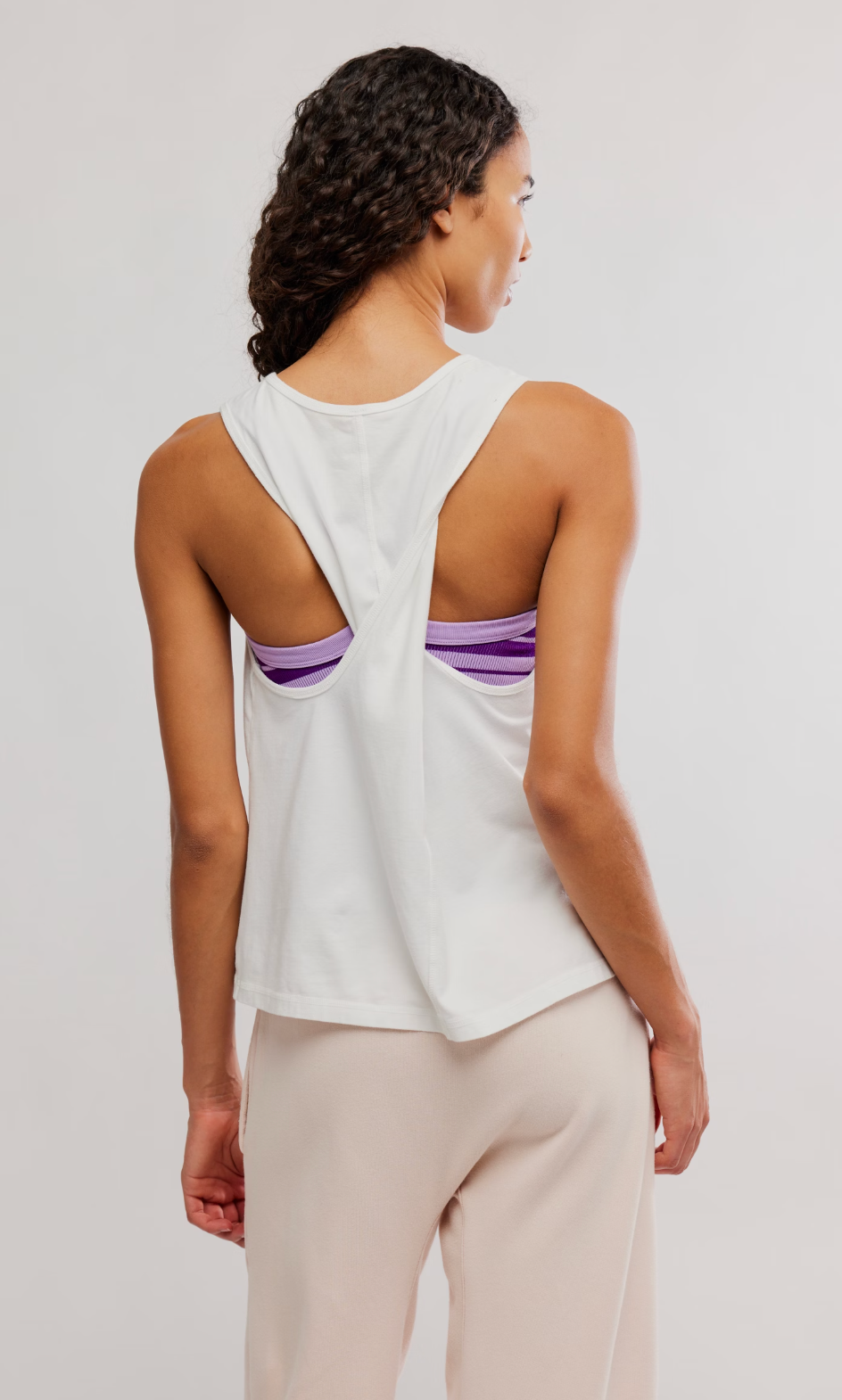 Hot Shot Twist Tank - White