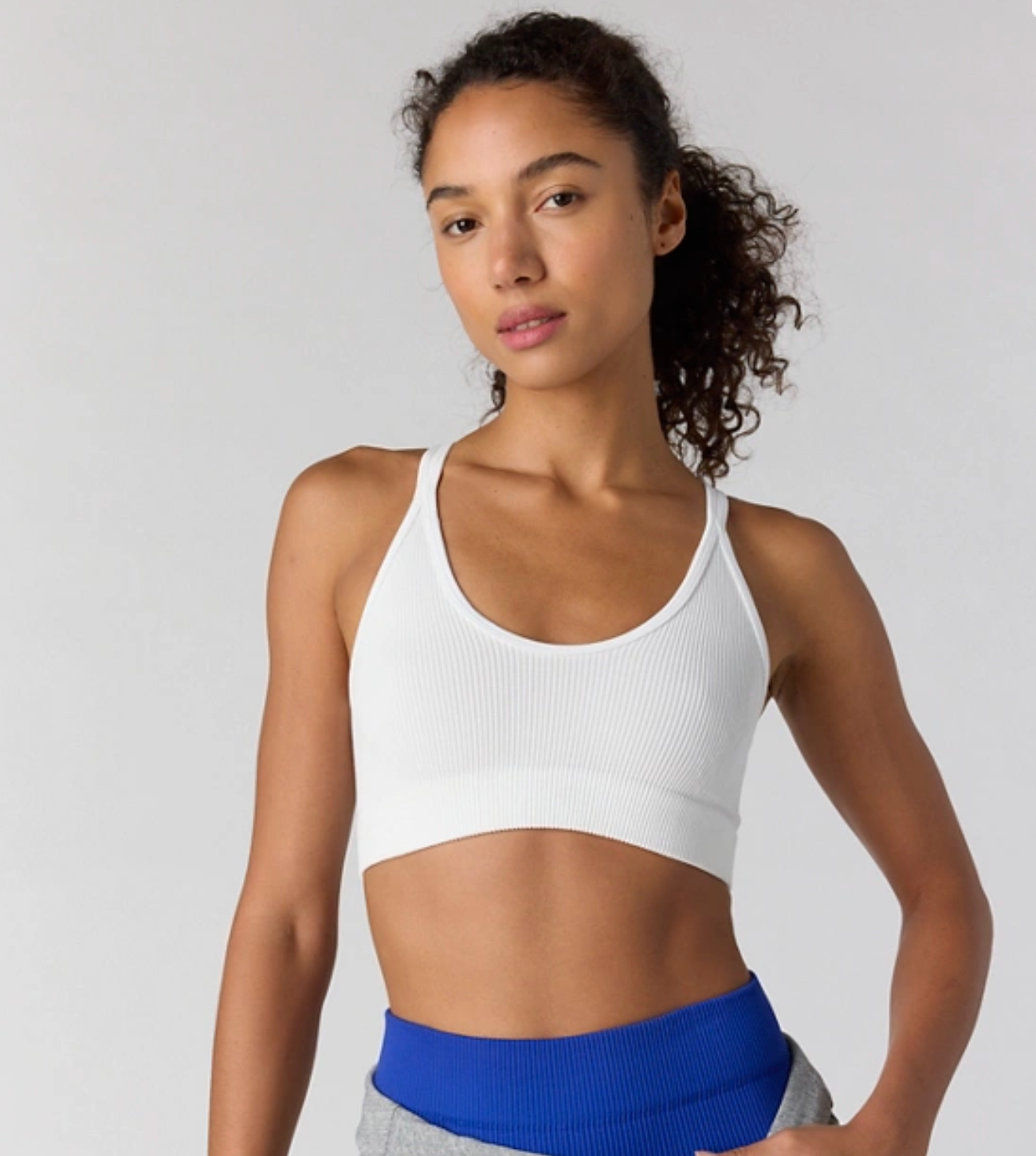 Free Throw Bra - White