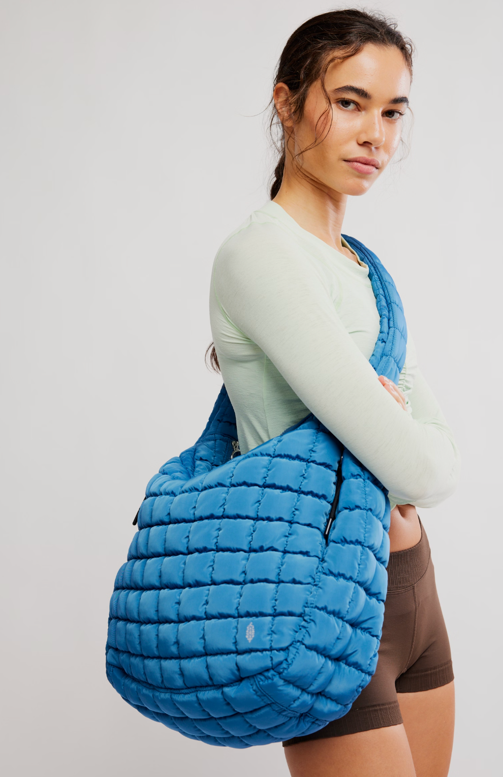 Quilted Carryall Bag - Deep Teal