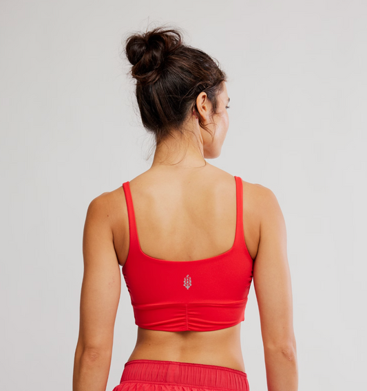 Never Better Reversible Twist Crop - Grapefruit
